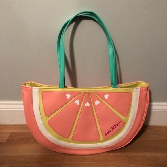 Betsey Johnson Handbags - Betsey Johnson Large Citrus Melon Slice Tote